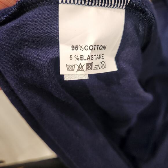 Lacoste unisex cotton belted navy blue robe size M/L - Picture 6 of 6